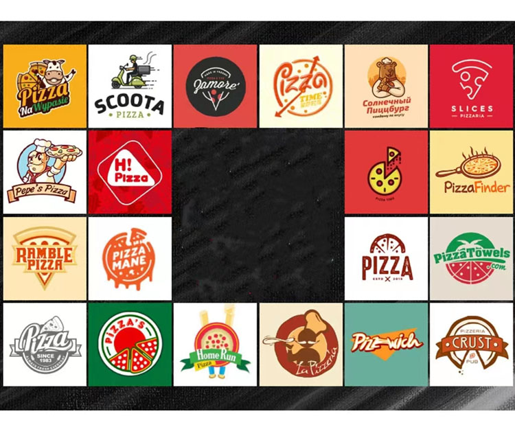 White Card Pizza Boxes with Two-Color Artwork
