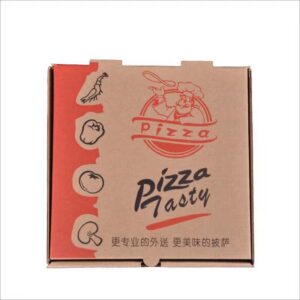 Two-Color Printed Pizza Boxes White Card Pizza Boxes with Two-Color Artwork