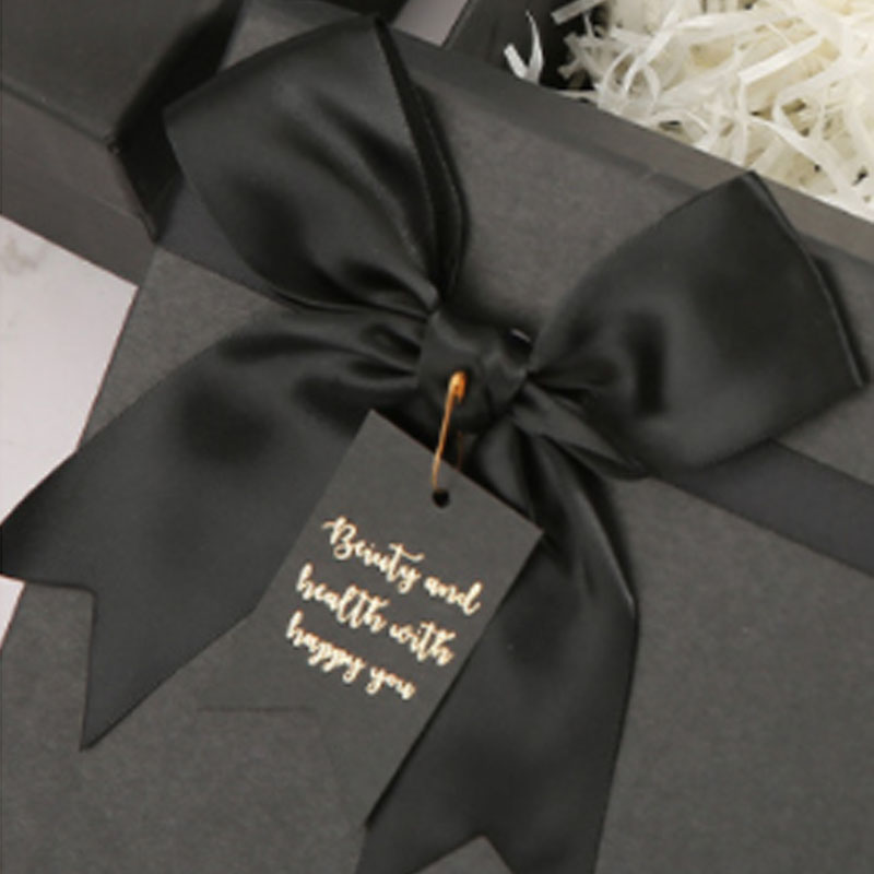 Black Folding Gift Boxes with Removable Lids