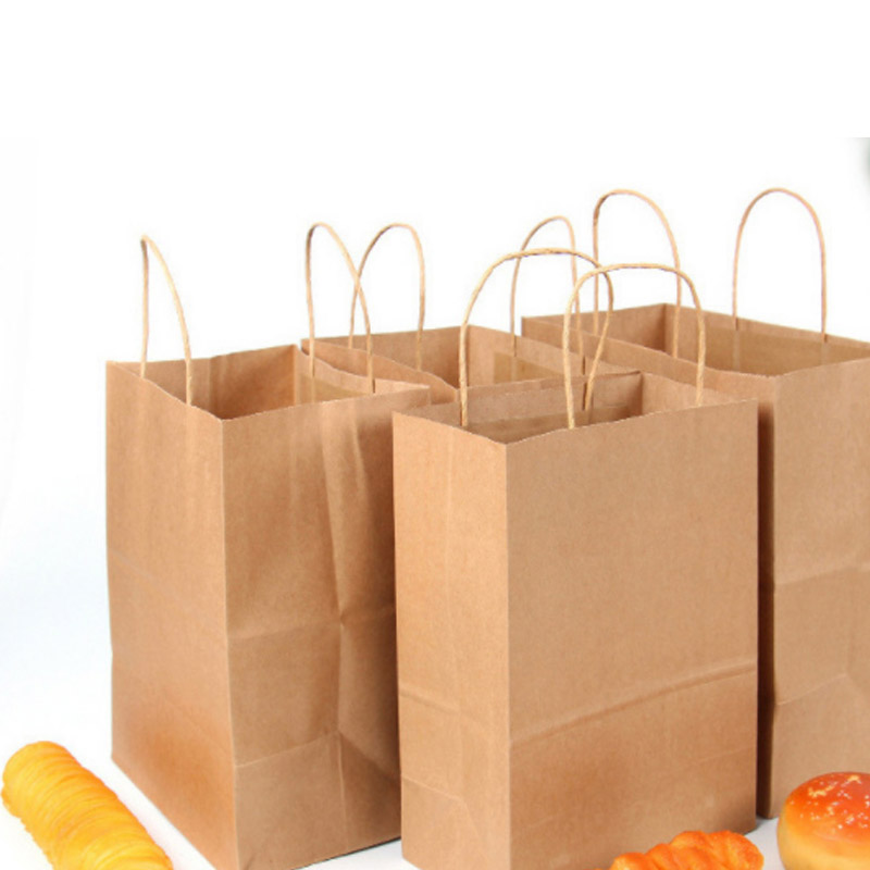 Brown Kraft Carrier Bags with Paper Handles