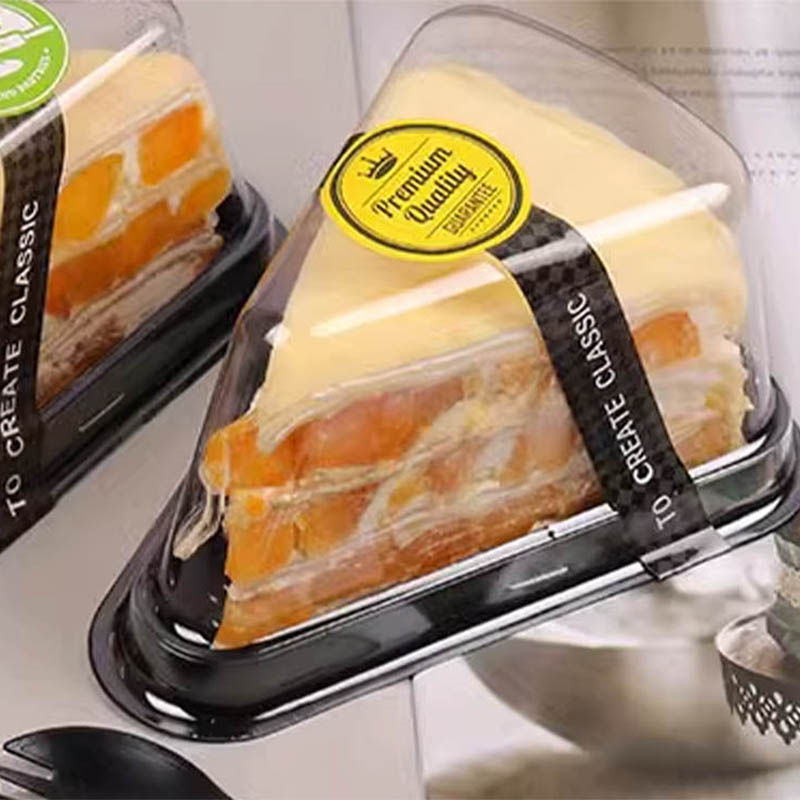 Triangle Cake Slice Boxes with Clear Covers