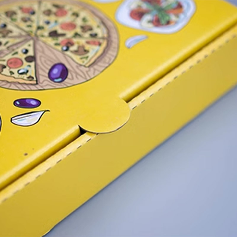 Bright Printed Paper Pizza Packaging