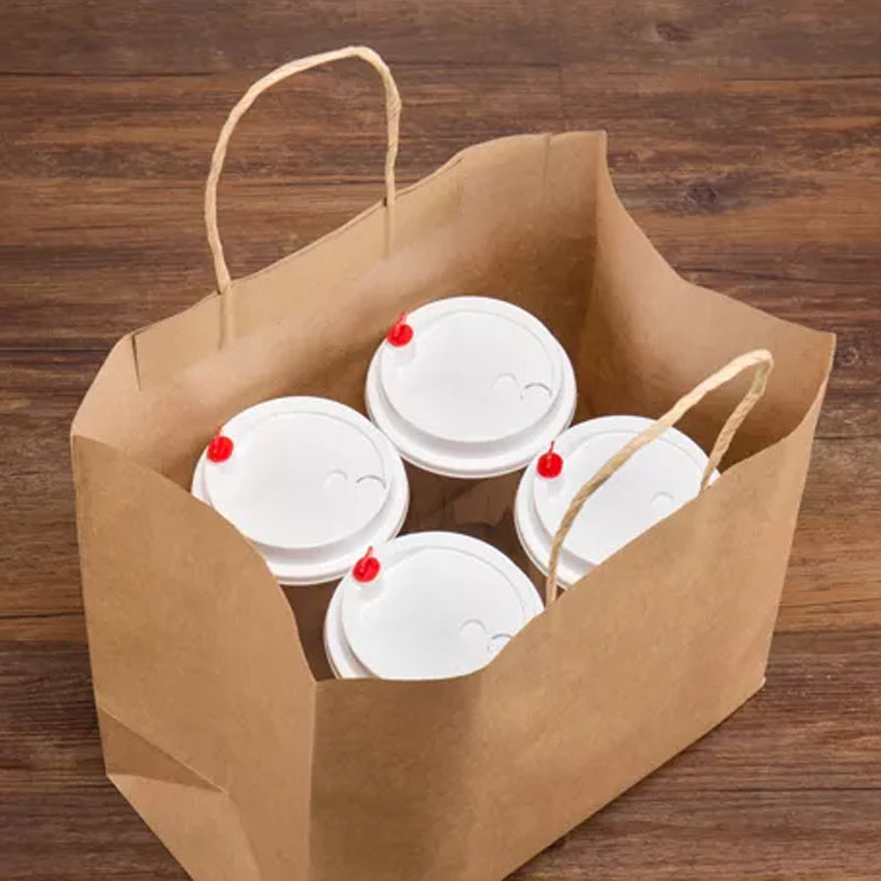 Natural Kraft Shopping Bags with Twisted Handles