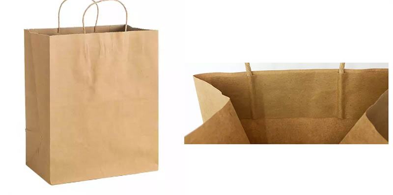 Natural Kraft Shopping Bags with Twisted Handles