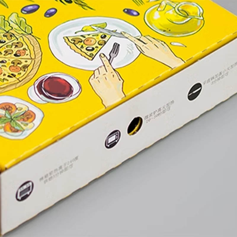 Bright Printed Paper Pizza Packaging