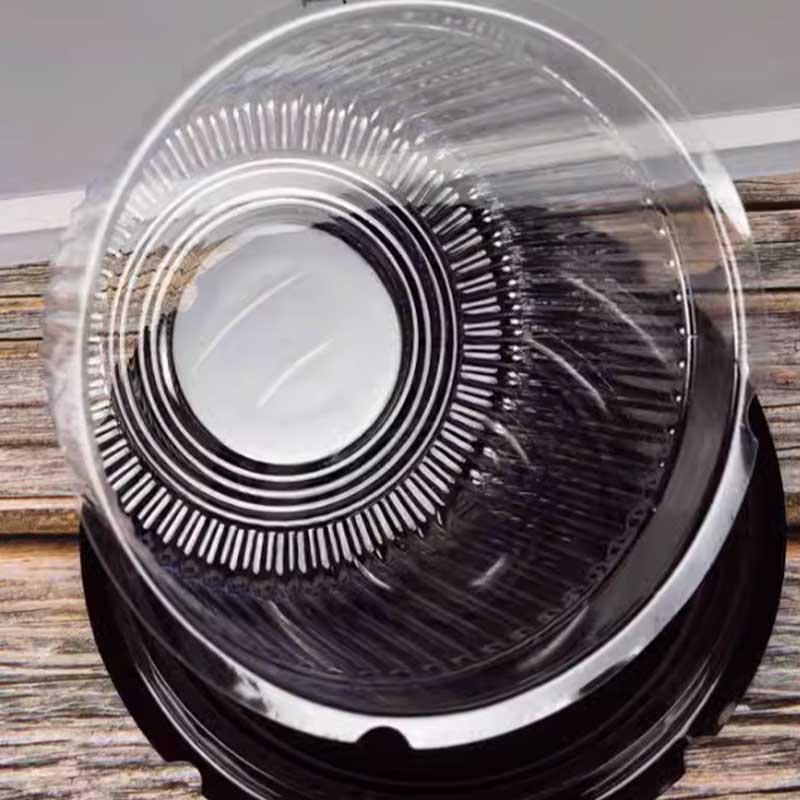 Mini Round Cake Containers with Black Bases