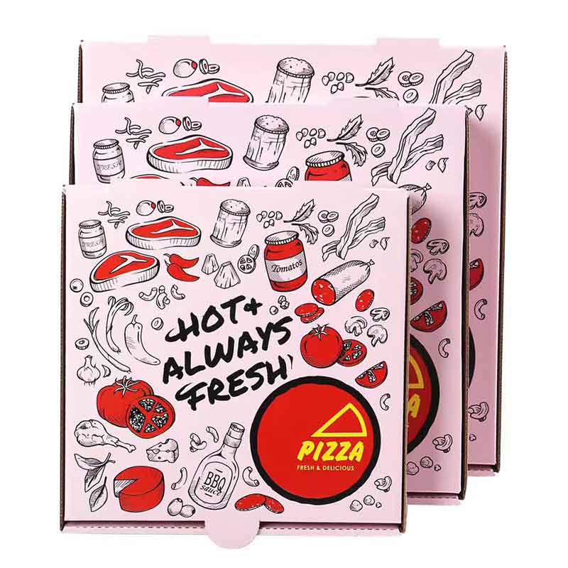 Personalized Pizza Boxes with Illustrated Printing Personalized 14-Inch Pizza Boxes