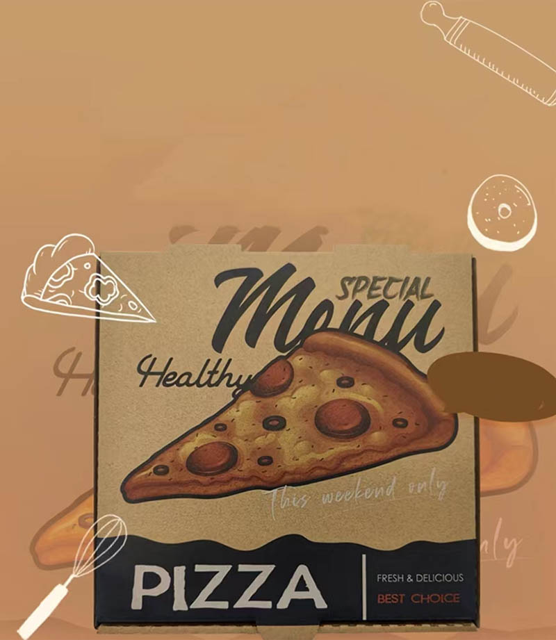 Menu-Style Printed Pizza Takeaway Boxes