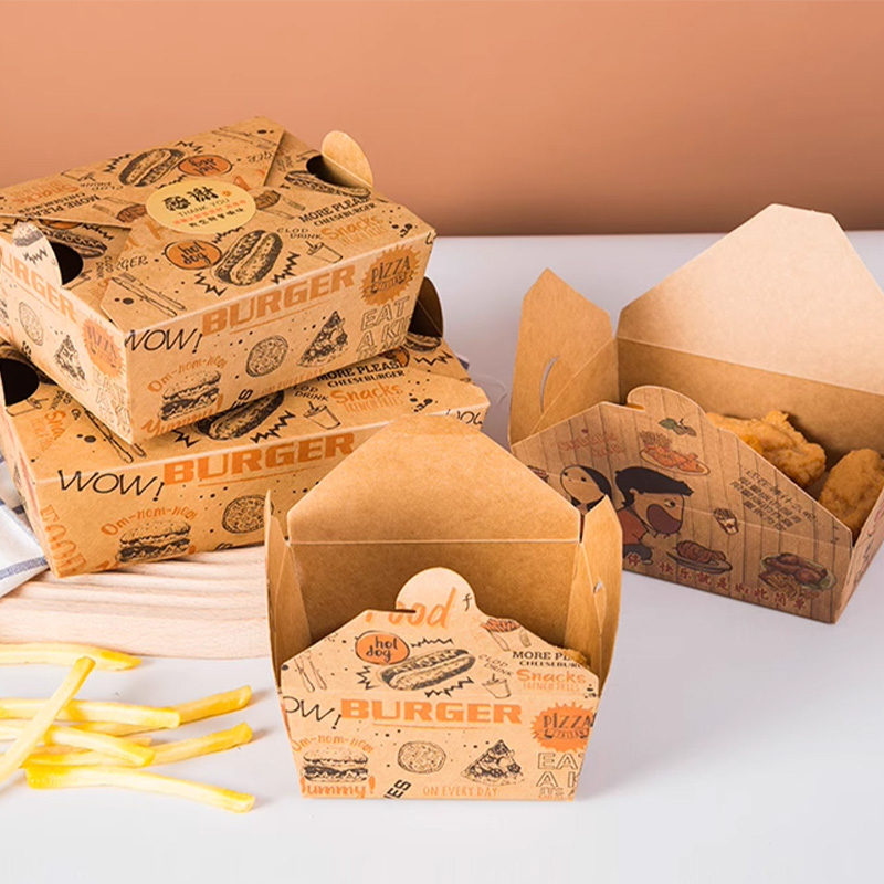 Kraft Chicken Meal Boxes with Custom Prints