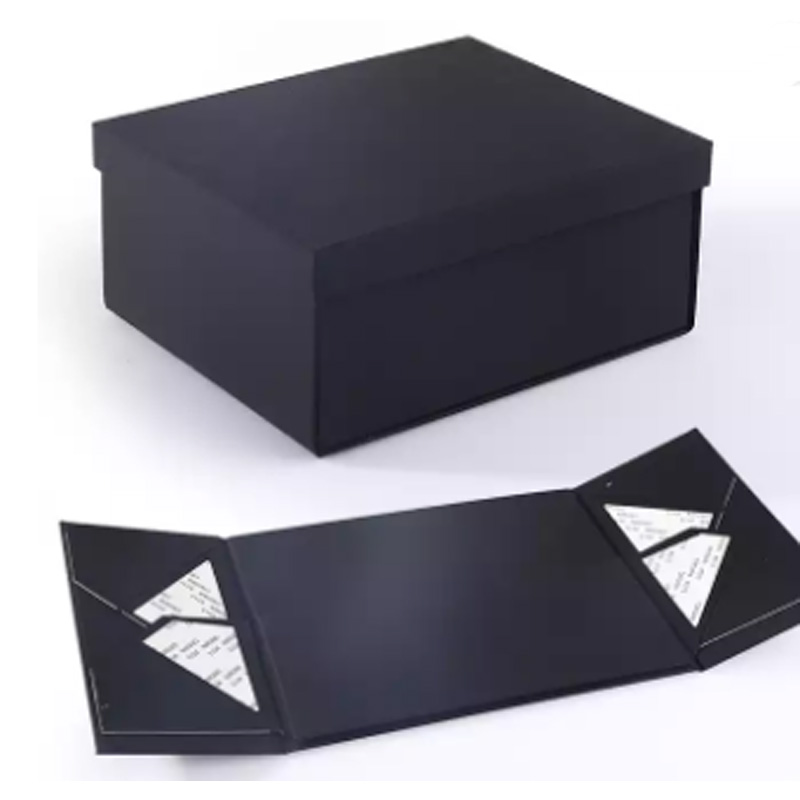 Black Magnetic Gift Boxes with Folding Bases