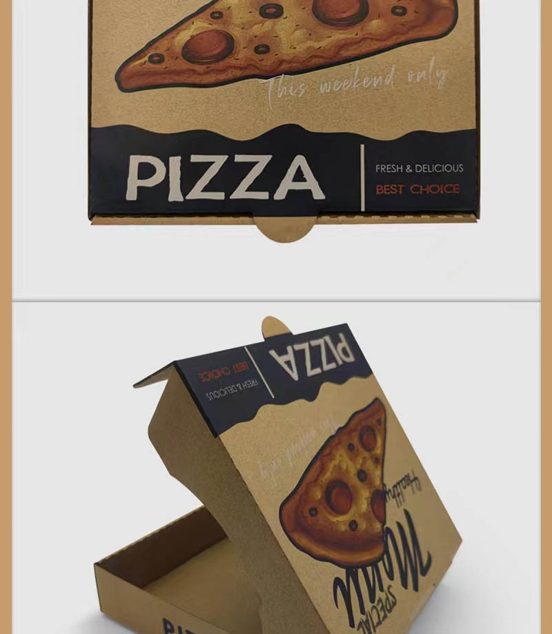 Menu-Style Printed Pizza Takeaway Boxes