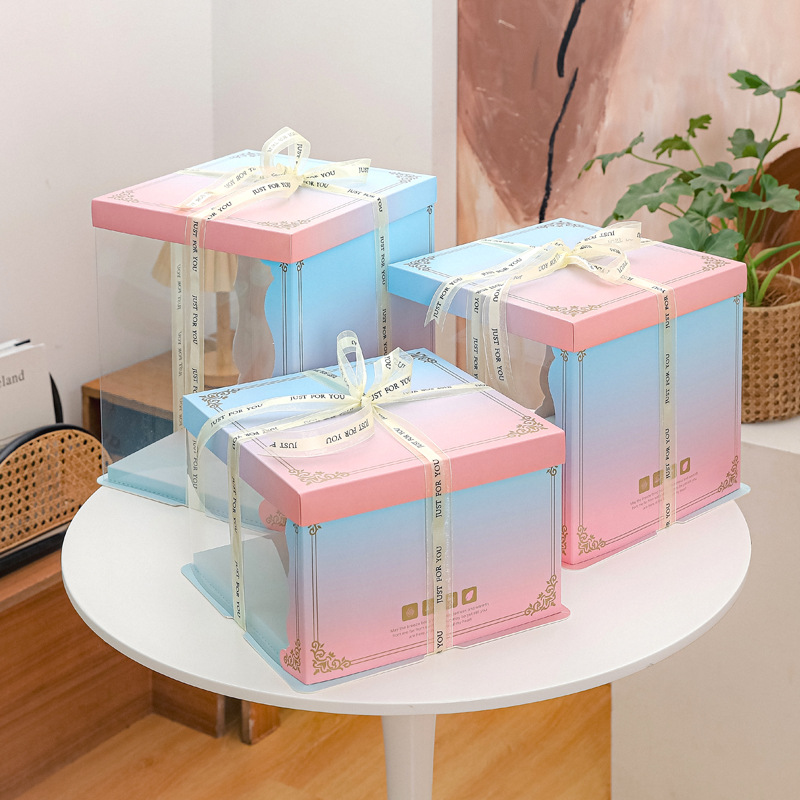 6-Inch Display Cake Boxes with Color Frames