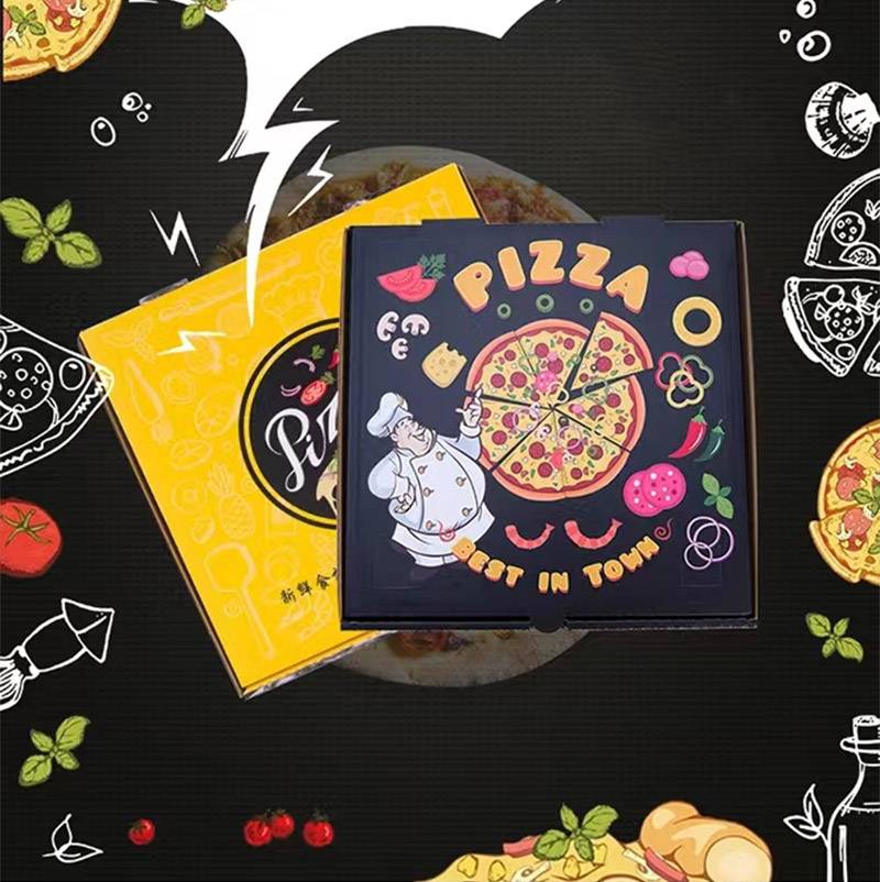 Custom E-Flute Pizza Boxes for Small Pizzas