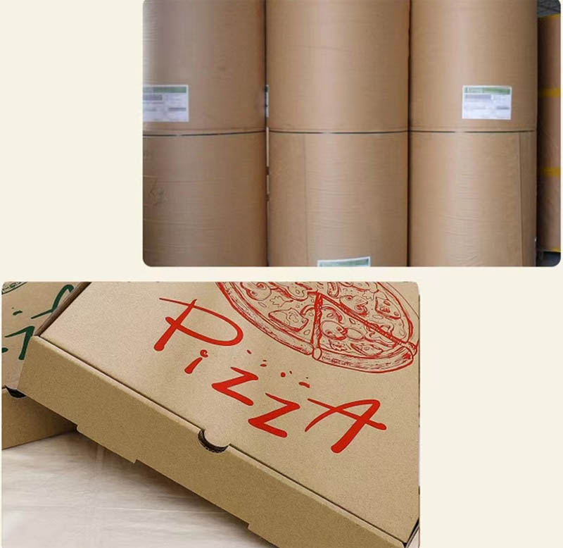 Purple-Print Kraft Pizza Takeaway Boxes